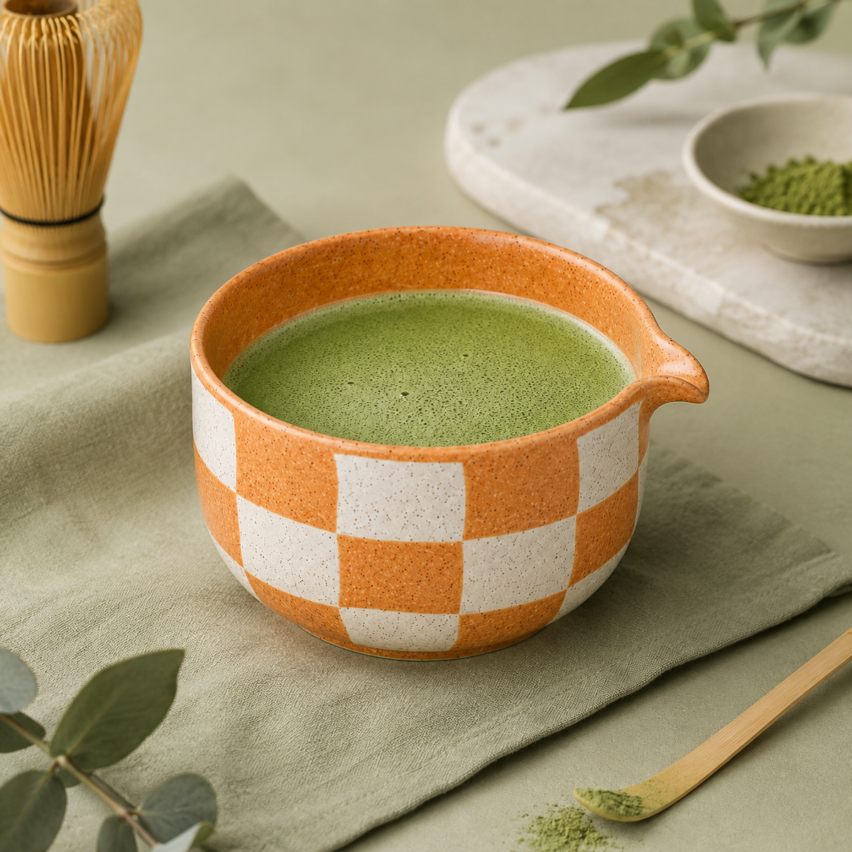 Bol à Matcha - Bec Verseur Orange