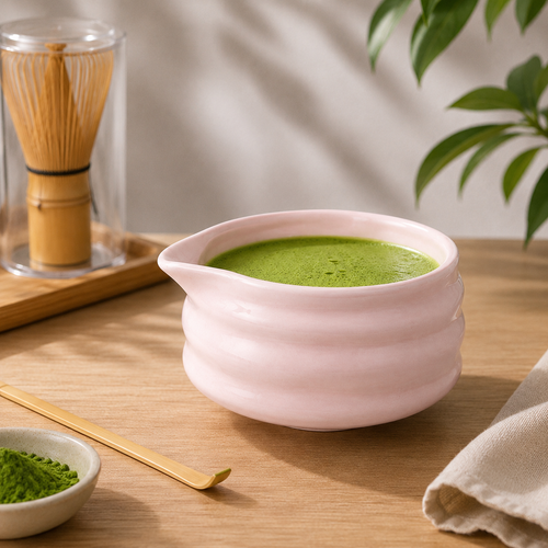 Bol à Matcha - Ondulé Rose