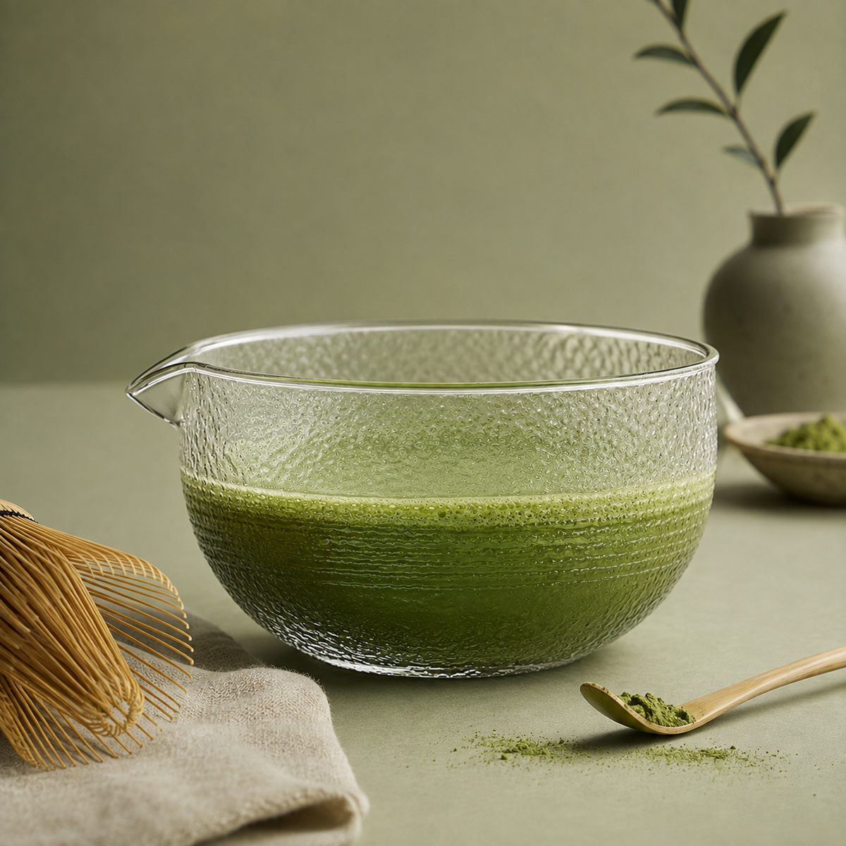 Bol à Matcha - Texturé Translucide