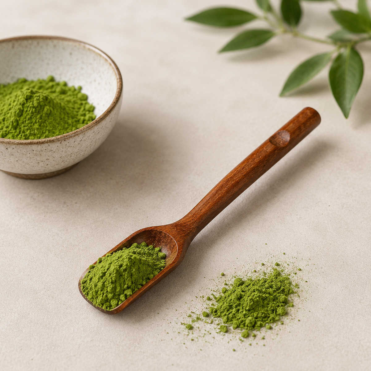 Cuillère à Matcha - Bois Foncé