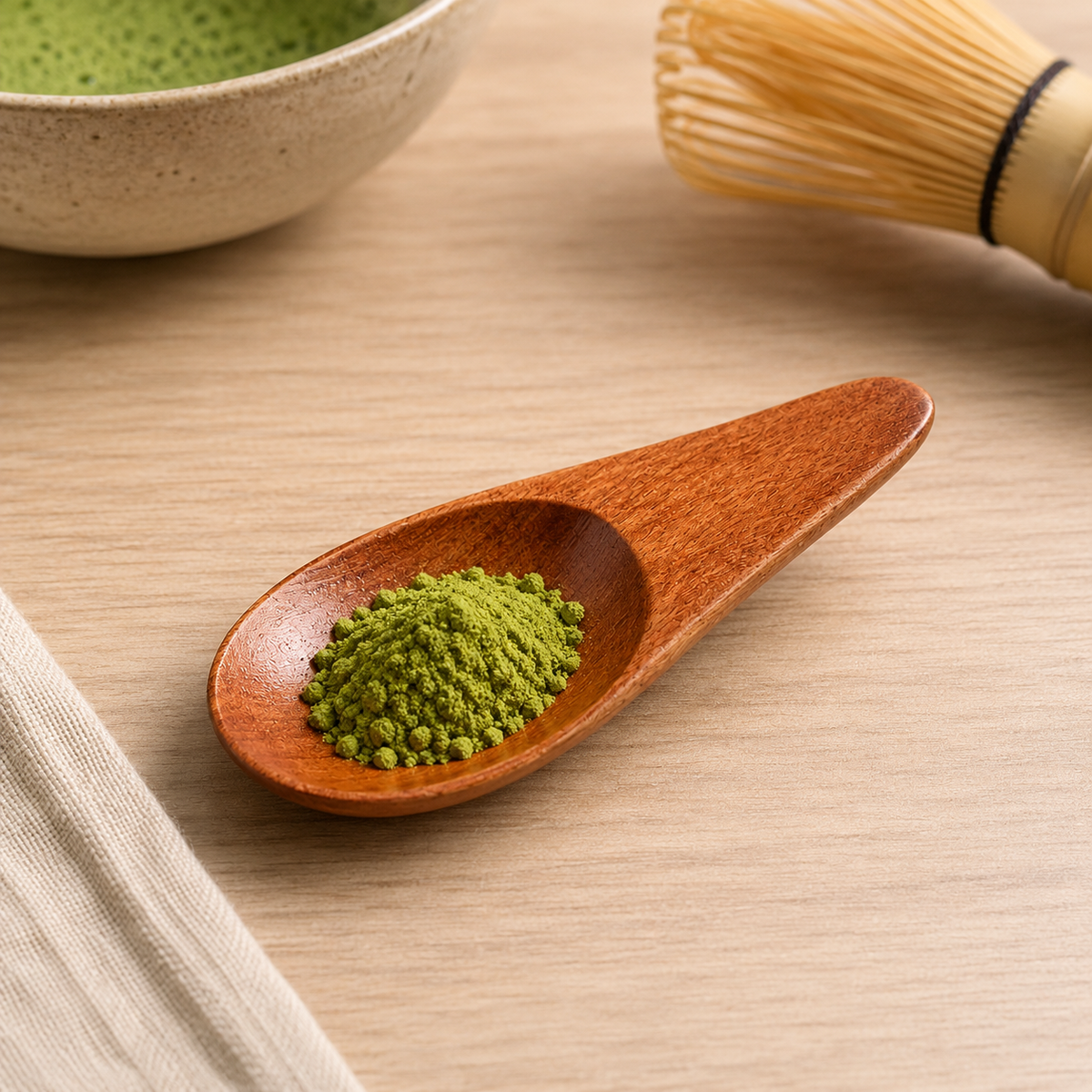 Cuillère à Matcha - Mini Bois Foncé