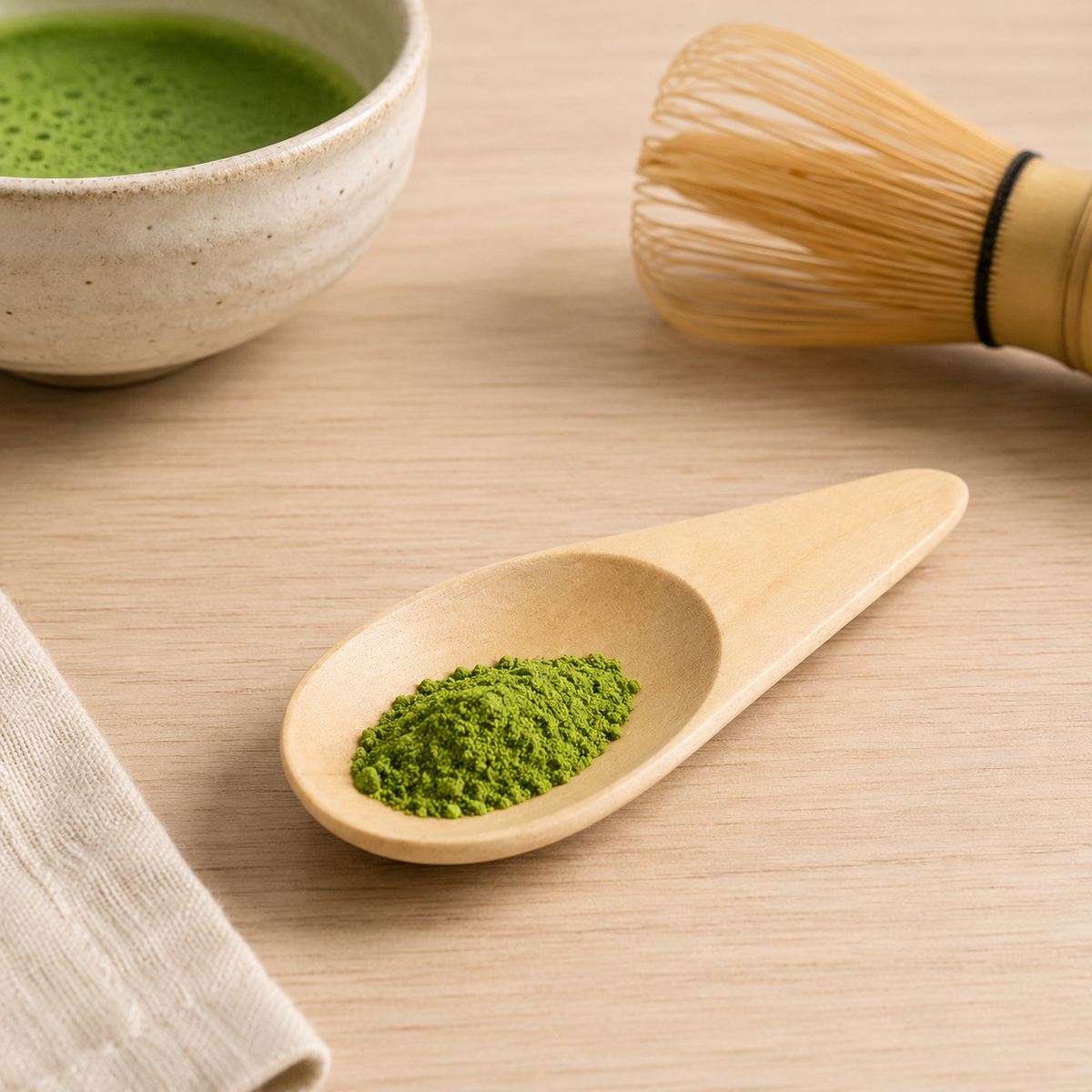Cuillère à Matcha - Mini Bois Clair
