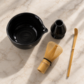 Kit Cérémonie Matcha 4 Pièces - Noir Laqué