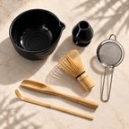 Kit Cérémonie Matcha 6 Pièces – Noir Laqué