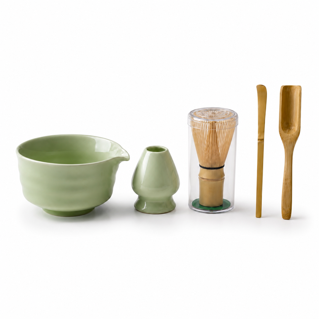 Kit Cérémonie Matcha 5 Pièces - Vert Céladon