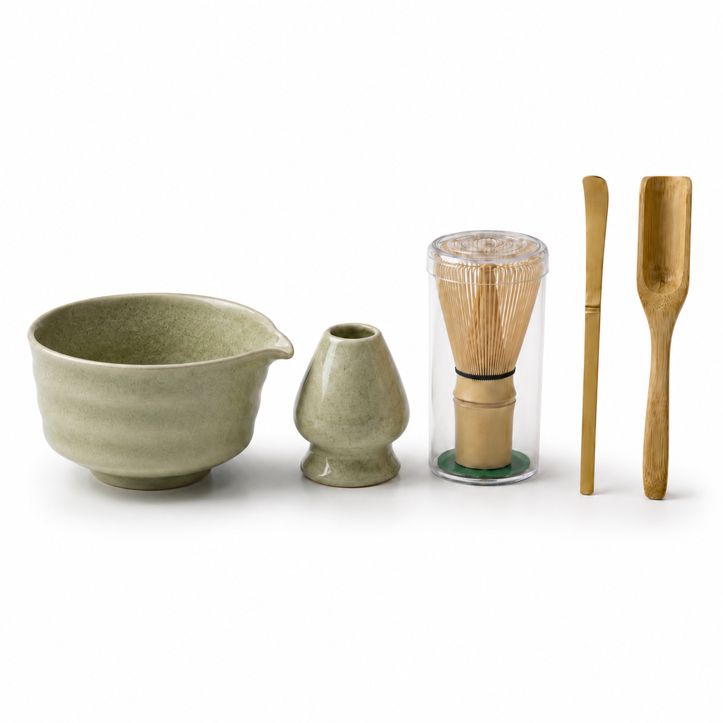 Kit Cérémonie Matcha 5 Pièces - Vert Sauge
