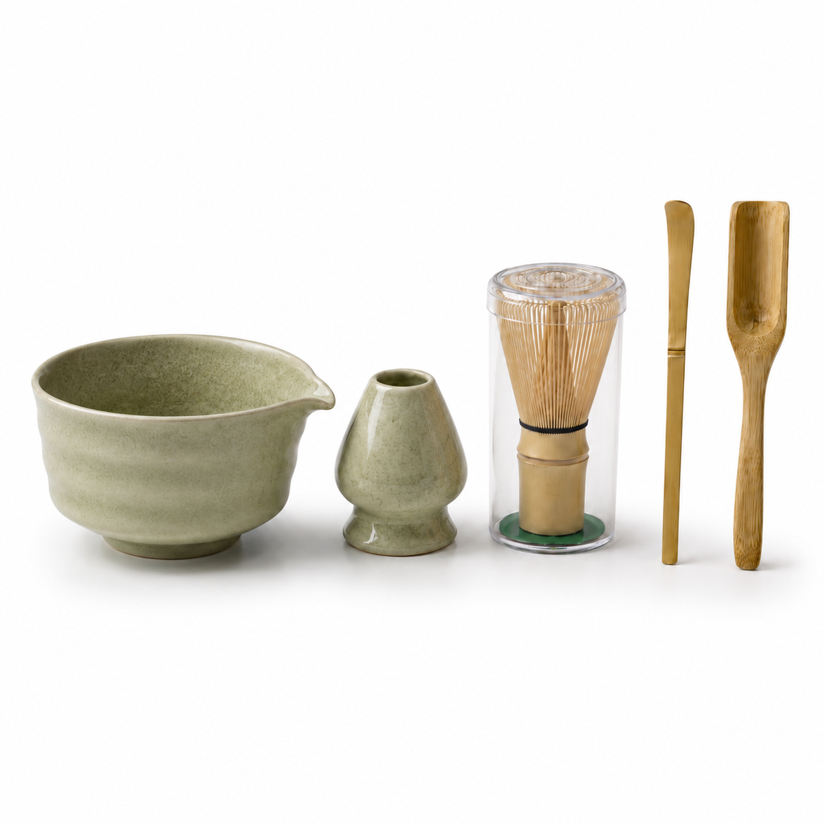 Kit Cérémonie Matcha 5 Pièces - Vert Sauge