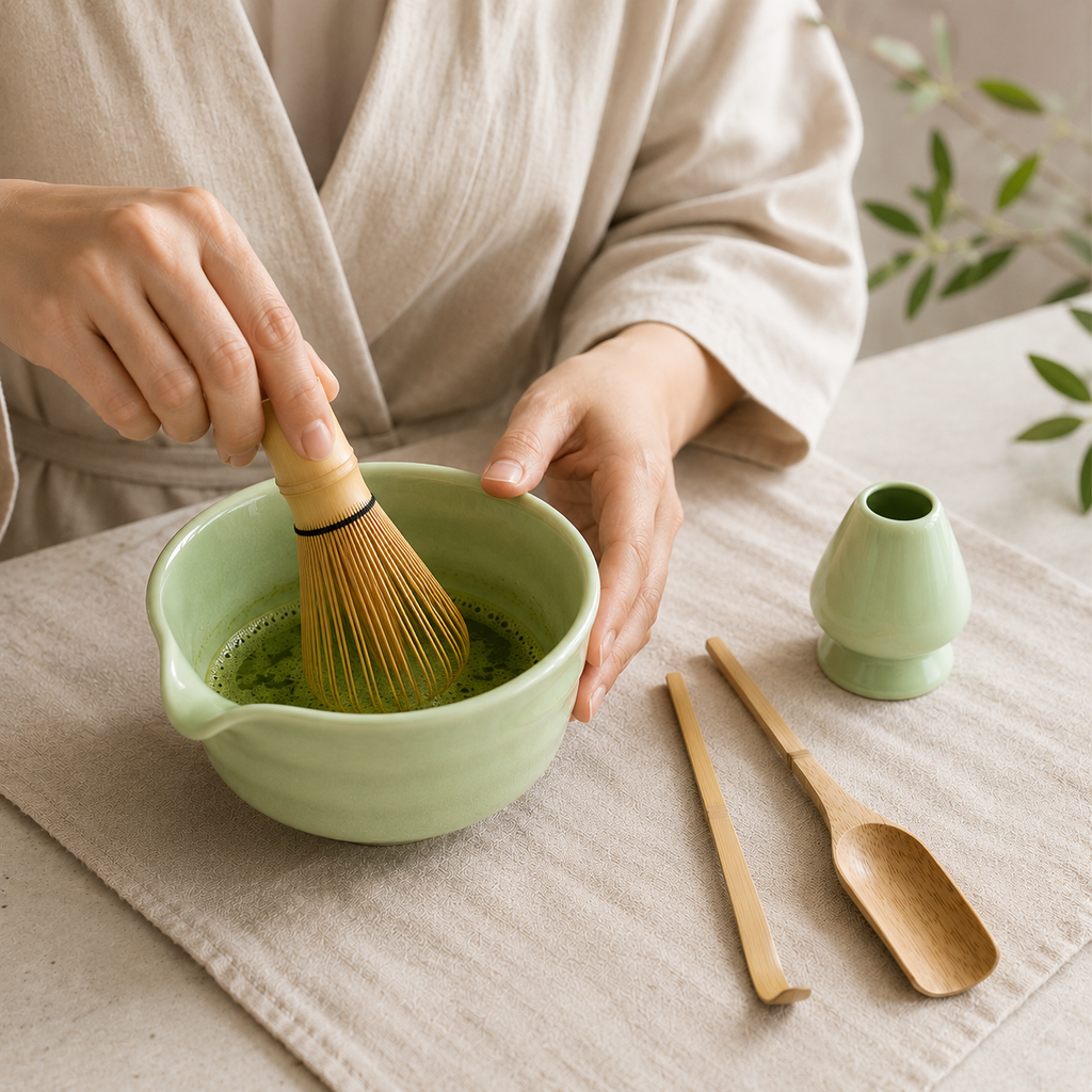 Kit Cérémonie Matcha 5 Pièces - Vert Céladon