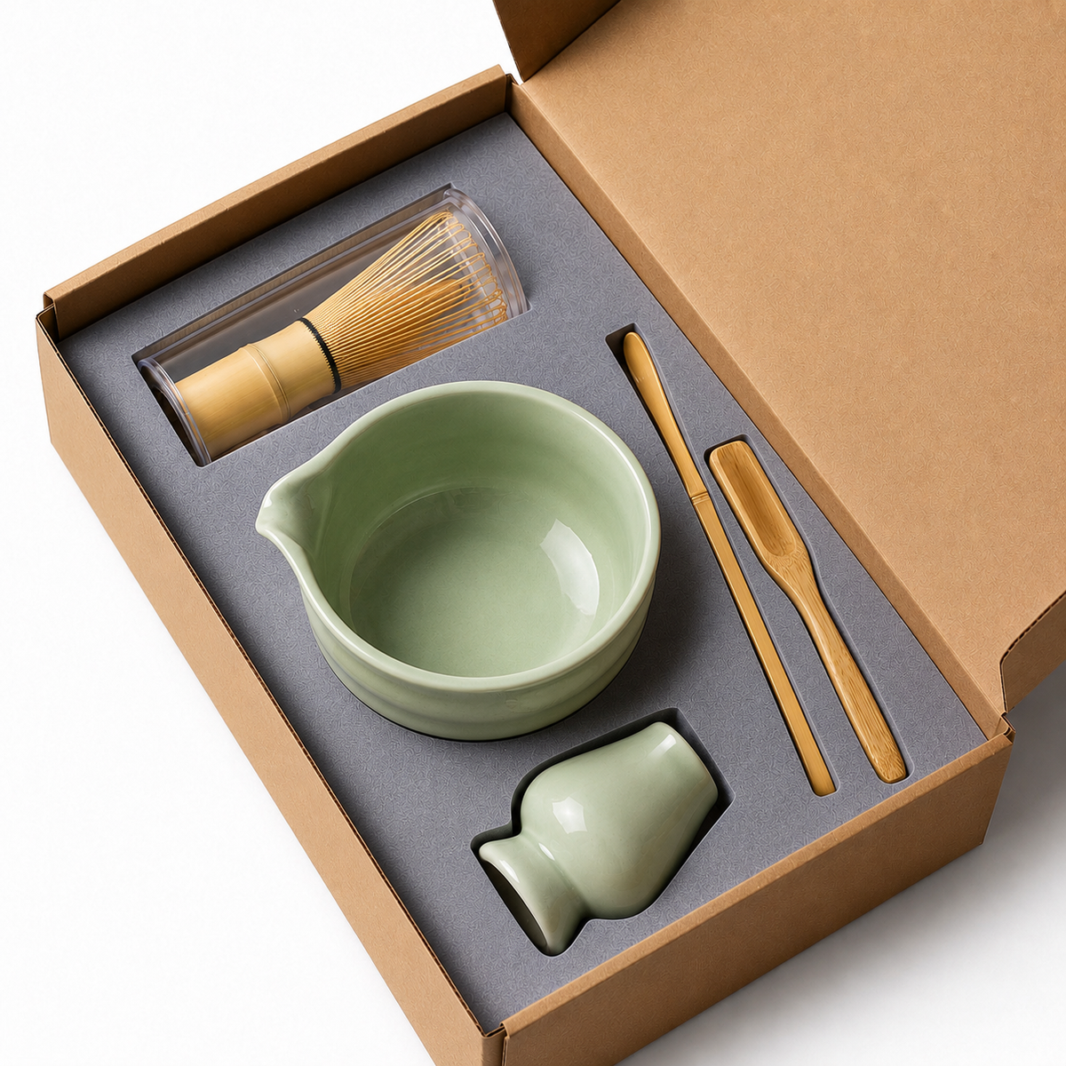 Kit Cérémonie Matcha 5 Pièces - Vert Céladon