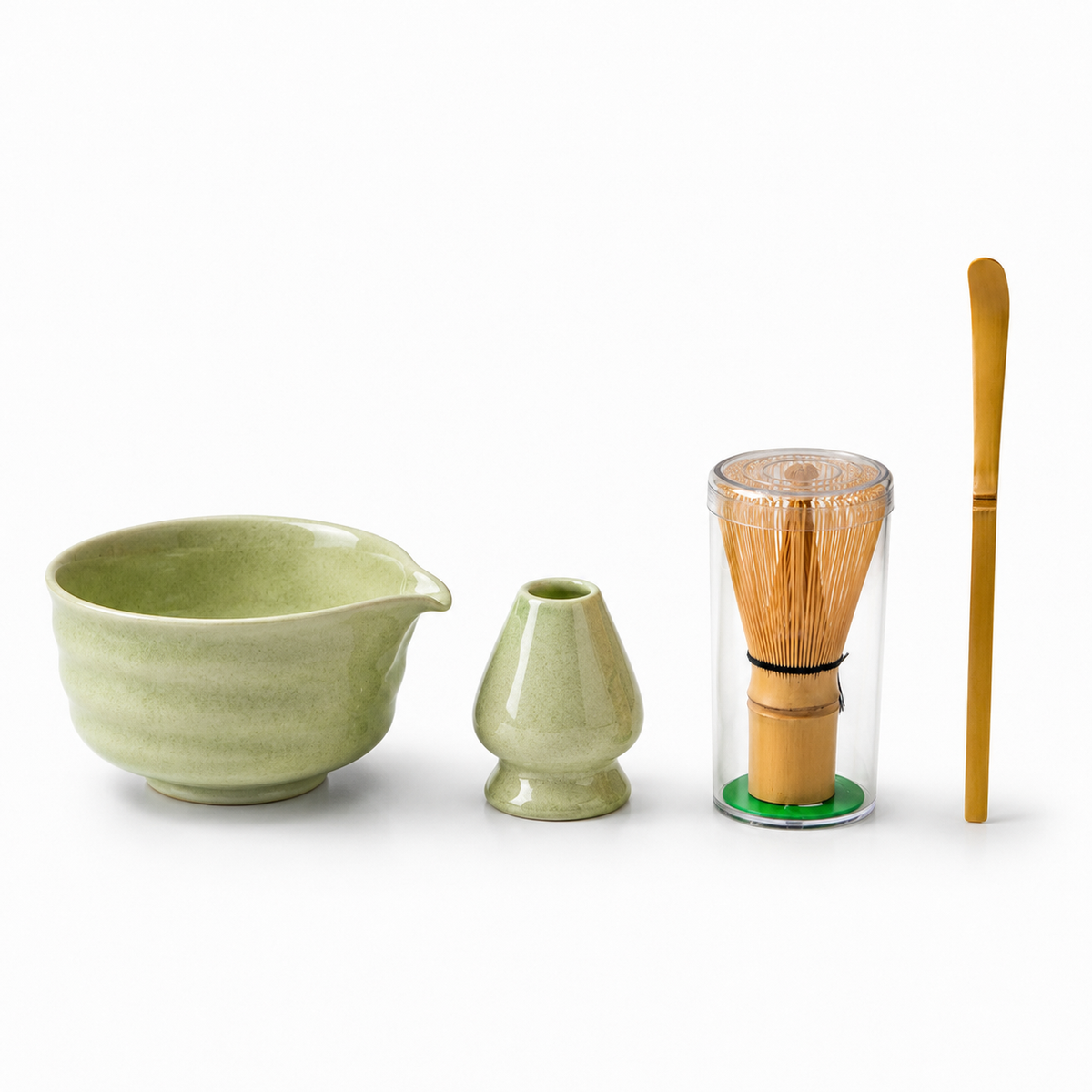 Kit Cérémonie Matcha 4 Pièces - Vert Sauge