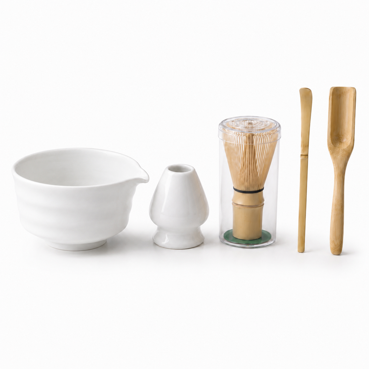 Kit Cérémonie Matcha 5 Pièces - Blanc Porcelaine