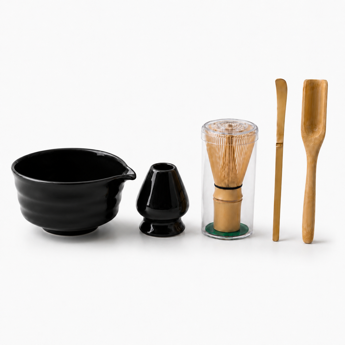 Kit Cérémonie Matcha 5 Pièces - Noir Laqué