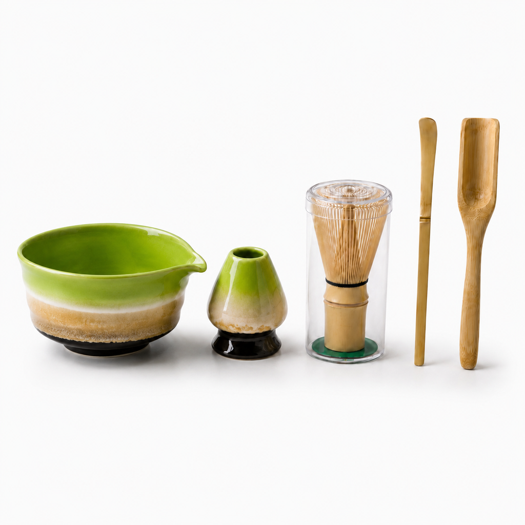 Kit Cérémonie Matcha 5 Pièces - Vert Oribe