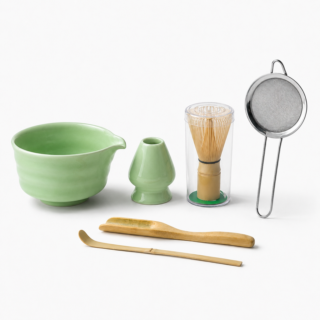 Kit Cérémonie Matcha 6 Pièces – Vert Céladon