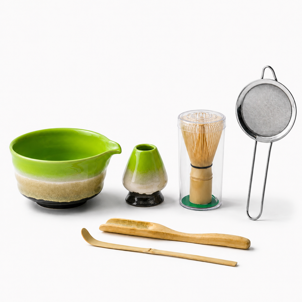 Kit Cérémonie Matcha 6 Pièces - Vert Oribe