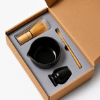 Kit Cérémonie Matcha 4 Pièces - Noir Laqué