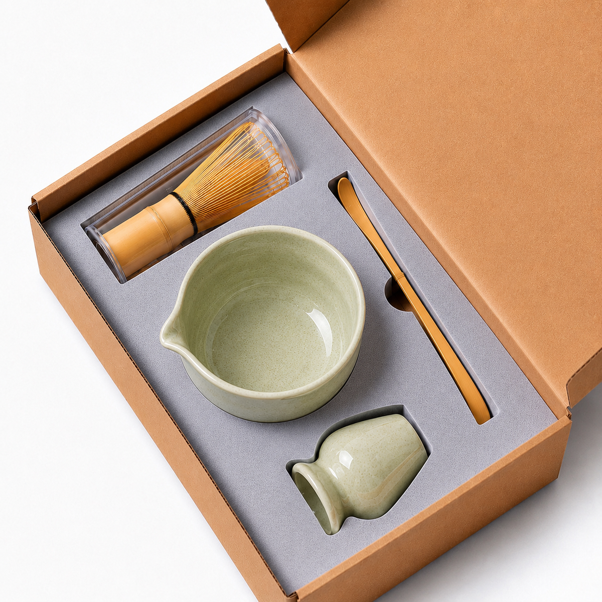 Kit Cérémonie Matcha 4 Pièces - Vert Sauge