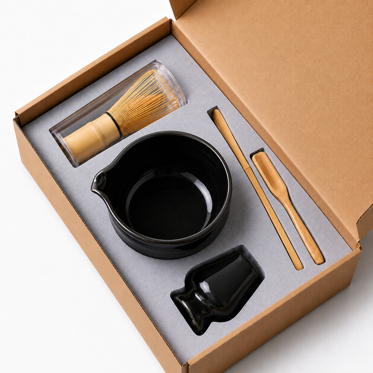 Kit Cérémonie Matcha 5 Pièces - Noir Laqué