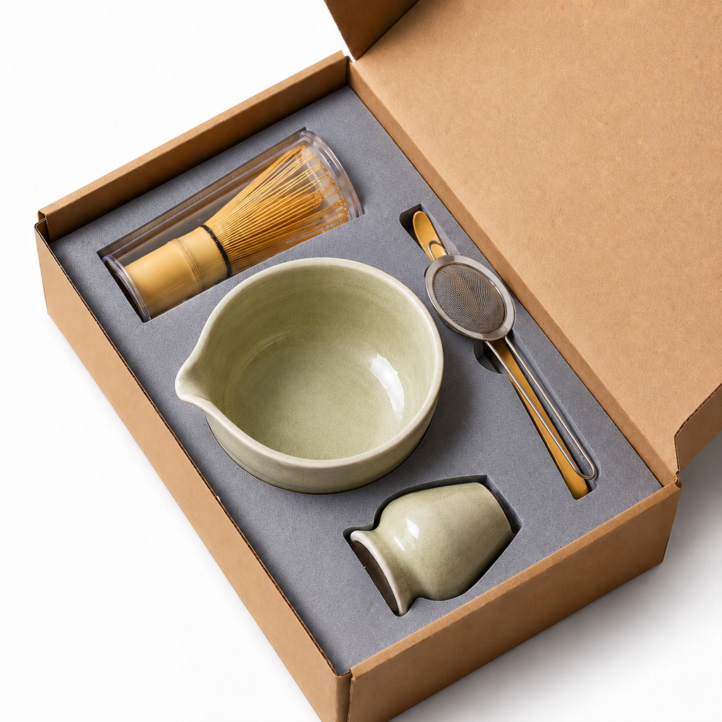 Kit Cérémonie Matcha 6 Pièces - Vert Sauge