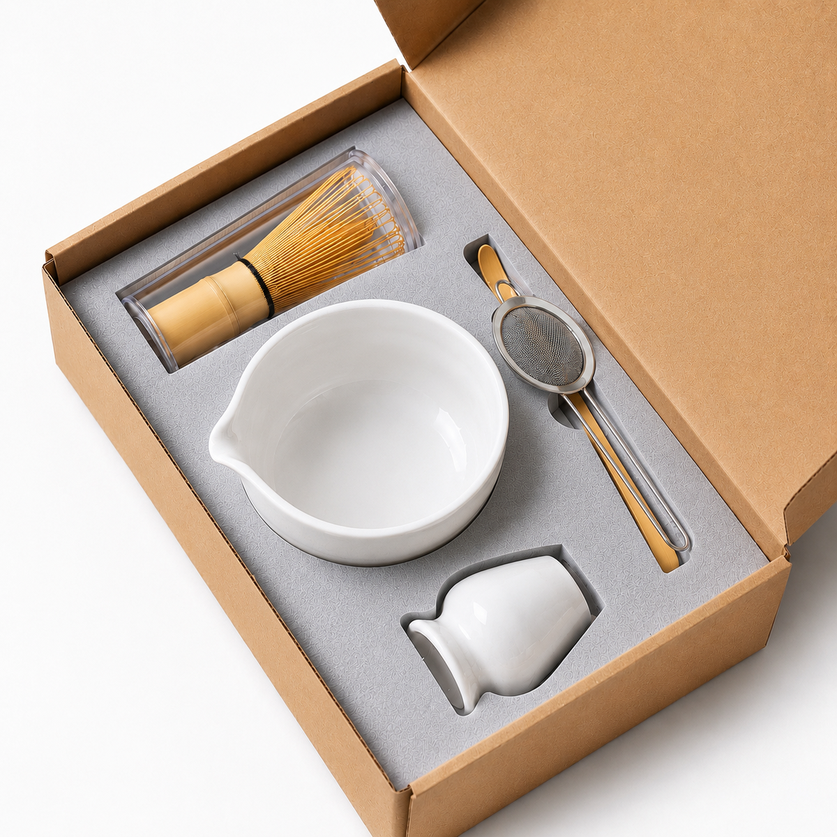 Kit Cérémonie Matcha 6 Pièces - Blanc Porcelaine