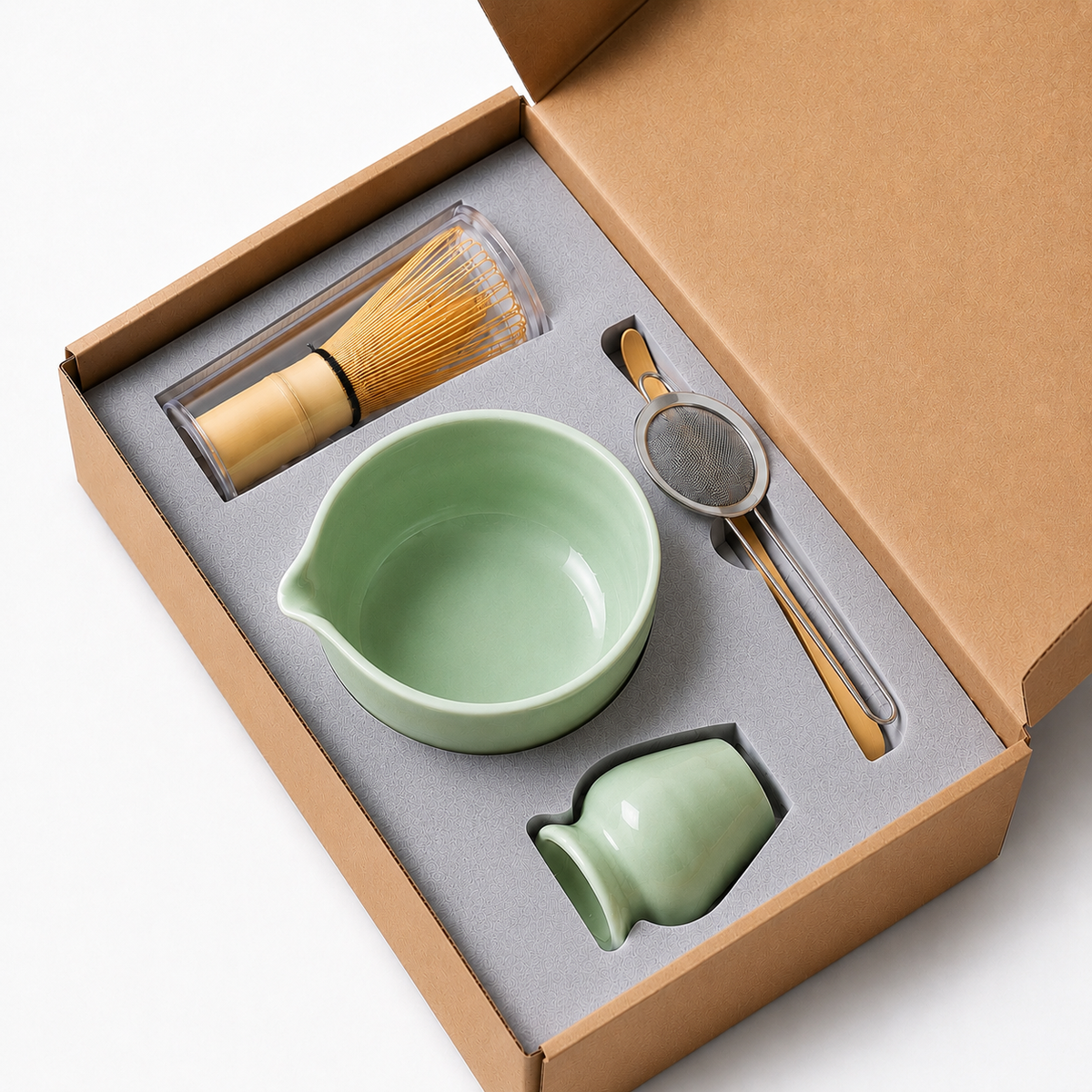 Kit Cérémonie Matcha 6 Pièces – Vert Céladon