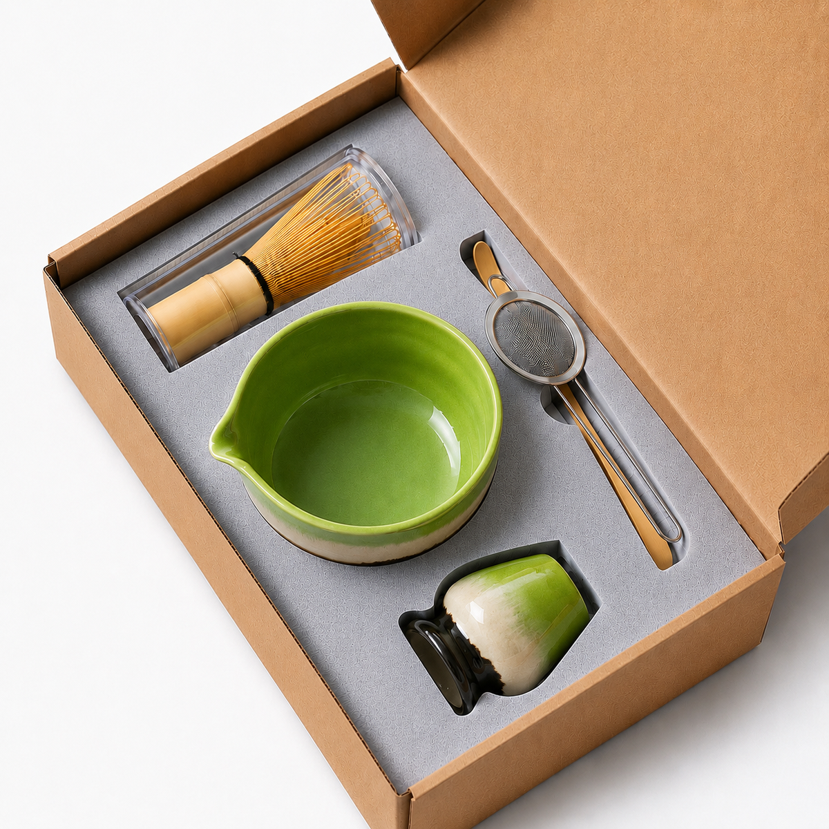 Kit Cérémonie Matcha 6 Pièces - Vert Oribe